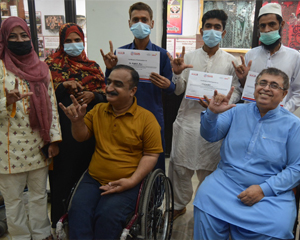 Community training workshop with persons with disabilities