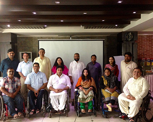 Community training workshop with persons with disabilities