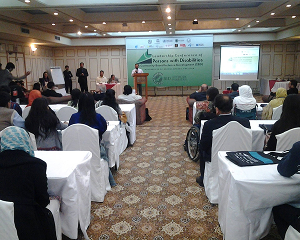 Community training workshop with persons with disabilities