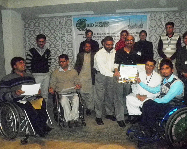 Community training workshop with persons with disabilities