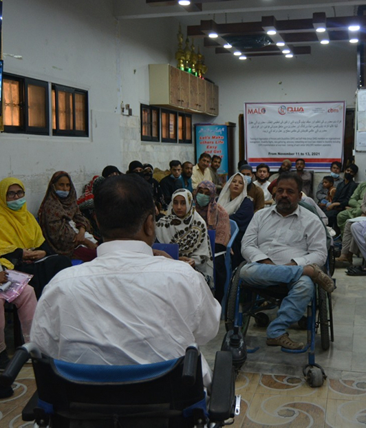 A training session on strengthening of emerging organizations of persons with disabilities in Karachi