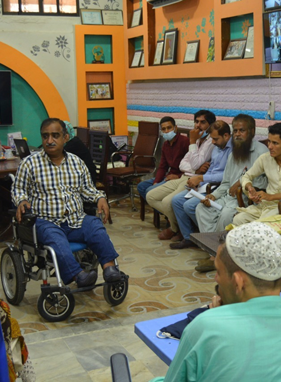 A customized training session for a development organization from Baluchistan is in progress at Karachi