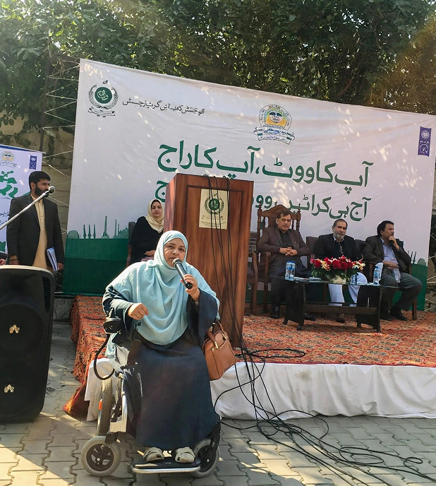 Community training workshop with persons with disabilities
